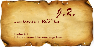 Jankovich Réka névjegykártya