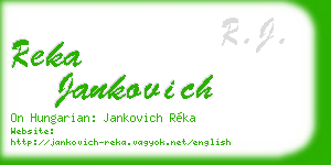 reka jankovich business card