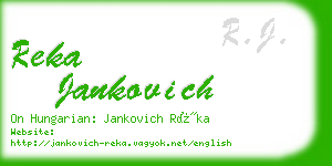 reka jankovich business card